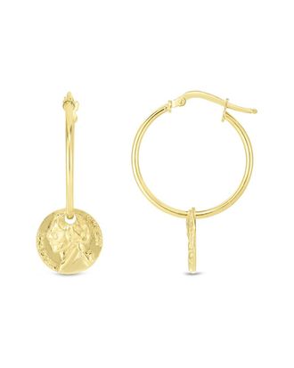 Sphera Milano 14K Over Silver Hoops