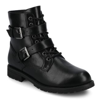 Journee Collection Womens Juliah Buckle Detail Lace-up Ankle Boots