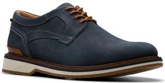 Clarks Monahan Plain Toe Oxford in Navy Nubuck at Nordstrom Rack, Size 10.5