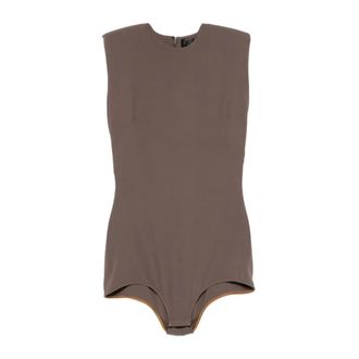 MUGLER Dames, Tops, Bruin, Maat: S Viscose