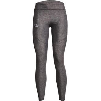 Under Armour Womens HeatGear Full Leggings, Carbon Heather (090)/White, XXL