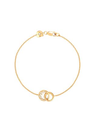 Astrid & Miyu Spiral Crystal Pendant 18k Gold-plated Bracelet - One Size