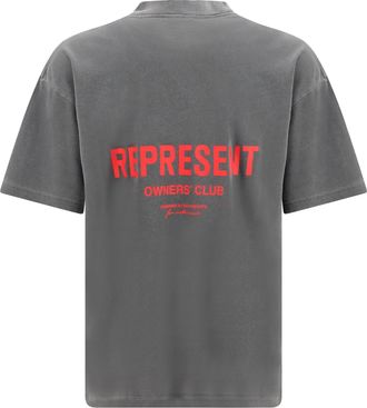 Represent Mens Cotton T-Shirt Washed Black T-Shirts And Polos