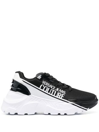 Versace Jeans Couture logo-detail chunky sneakers - men - Fabric/Polyurethane/Polyurethane/Rubber/Fabric - 39 - Black