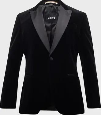 BOSS Men & apos;s Velvet Peak-Lapel Dinner Jacket