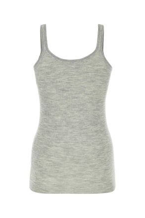 Bottega Veneta Grey Exterior: Wool T-Shirt T-shirts And Polos