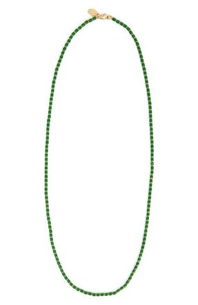 Clare Vivier Enamel Bead Necklace in Emerald at Nordstrom