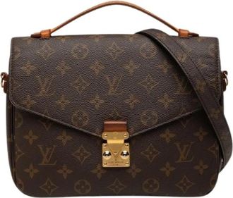 Louis Vuitton Tweedehands Canvas Louis Vuitton tassen - Dames - Vintage Schoudertas - Bruin - ONE Size - Vintage