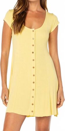 Roxy Womens Sea Breeze Mini Dress In Yellow