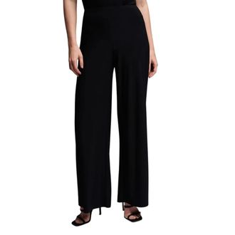 Joseph Ribkoff Wijde Pijpen Broek - Dames - Wijde Broeken - Zwart - M - Polyester - Broeken