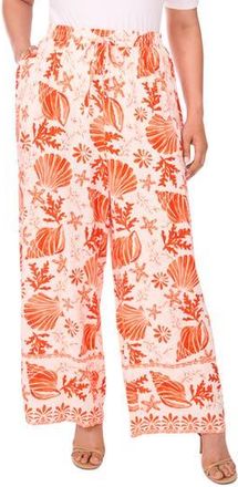 Vince Camuto Printed Wide Leg in Radiant Red Shell at Nordstrom Rack, Size 2X