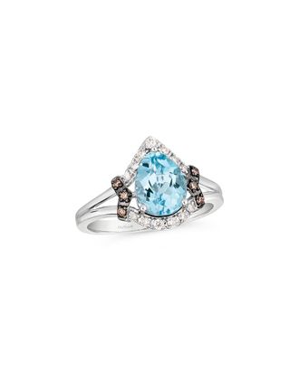 Le Vian 14K 1.21 ct. tw. Diamond & Aquamarine Eternity Ring
