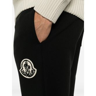 Moncler Cotton Logo Joggers - Black