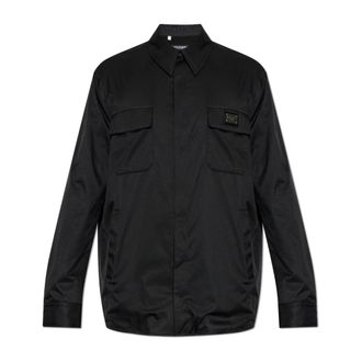 Dolce & Gabbana Casual Shirts, male, Black, Size: 3XL Pocket Shirt