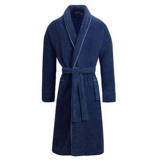 Bown of London Mens Towelling Dressing Gown - Phoenix in Navy | Size: Small