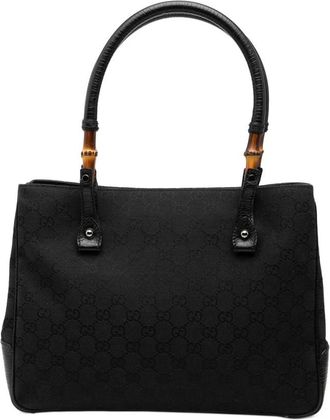 Gucci Pre-owned Handbags, female, Black, Size: ONE SIZE Pre-owned Bamboo Handle Tote