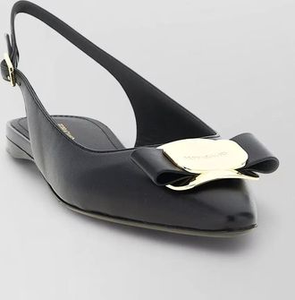 Ferragamo zelmy slingback pumps pointed toe bow