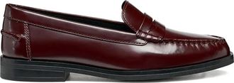 Geox penny-slot leather loafers - Rosso