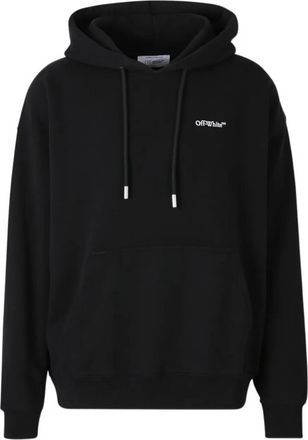 Off-white graphic hoodie - men - Cotton - M - Black