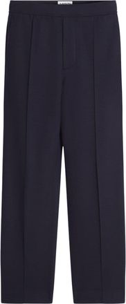 Lanvin elasticated-waist trousers - men - Virgin Wool/Cotton - 50 - Blue