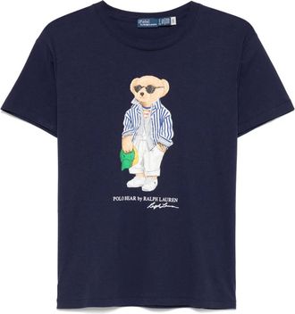 Polo Ralph Lauren Tops, Dames, Blauw, S, Katoen, Polo Bear T-shirt