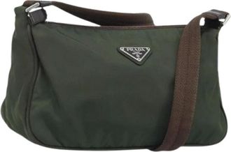Prada Pre-owned Shoulder Bags, female, Green, Size: ONE SIZE Pre-owned Vintage Shoulder Bag