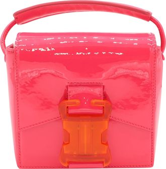 Christopher Kane Pre-owned Womens Safety Buckle Cross-Body Bag in Pink Patent Leather - One Size