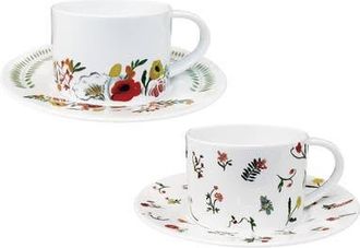 Twig New York Language of Flowers Set of Two Cups and Saucers in Multi at Nordstrom