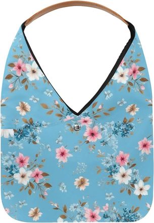 Generic Aesthetic Flower Reusable Lightweight Grocery Bags - Foldable Into Compact Pouch, Washable & Sturdy, Multipurpose for Shopping and Travel