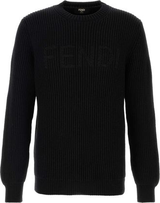 Fendi Black Wool Sweater