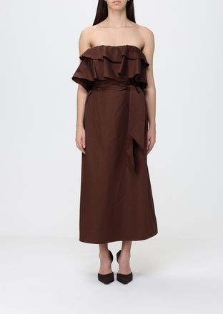 Hanita Abito midi Hanita in popeline di cotone con rouches