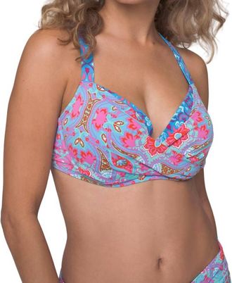 Bleu Rod Beattie St Tropez Ots Bikini Swim Top In Rouge