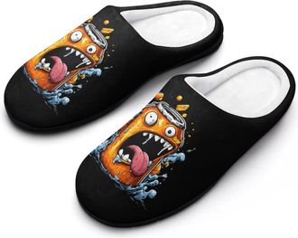 Generic Crazy Beer Can Mens Slippers House Slipper Anti-skid Sole Indoor Shoes Outdoor Comfort Cotton