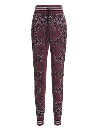 Amiri Dark Purple Cotton Paisley Activewear