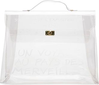 Herm&egrave;s Transparent Vinyl Souvenir De L Exposition Kelly Handbag