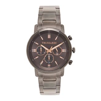 Trussardi T-Couple Chronograph - Heren - Accessoires - Grijs - Maat: ONE Size Satijn