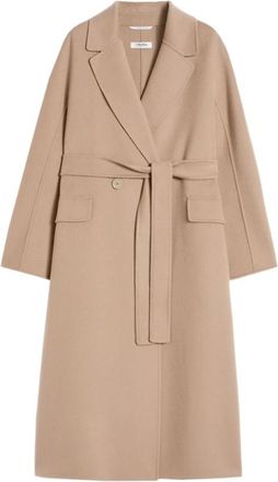 Max Mara Cappotto S - Dames - Jas met riem - Geel - S - Wol - Jassen