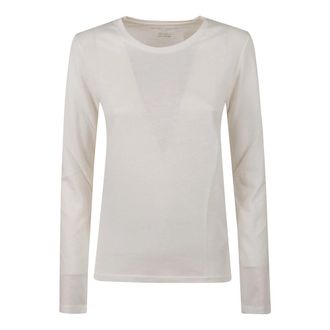 Majestic Filatures H26M005Fts 008 Long Sleeve Top - Dames - Longsleeves - Beige - XS - Tops