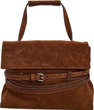 Moschino Tie Me Suede Bag
