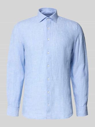 Seidensticker Slim Fit Business-Hemd aus Leinen mit Kentkragen in Bleu, Gr&ouml;&szlig;e 38