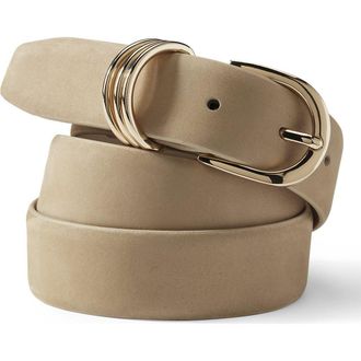 Lands End Nubuck Multi Keeper Belt in Warm Almond at Nordstrom, Size X-Large