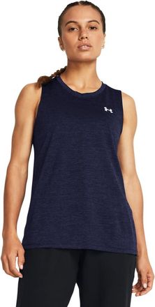 Under Armour Womens Tech Twist Tank Top, (410) Midnight Navy / / White, XX-Large