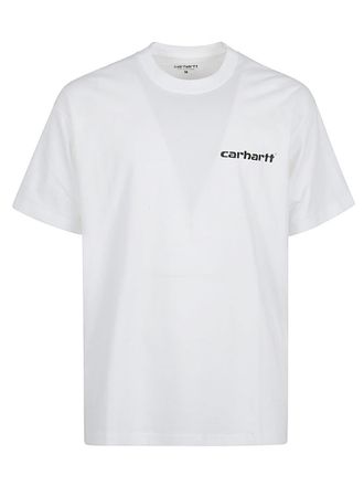 Carhartt Work in Progress White Logo Cotton T-shirt