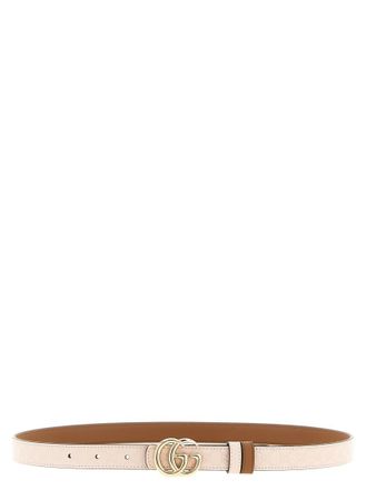 Gucci Beige GG Logo Buckle Belt