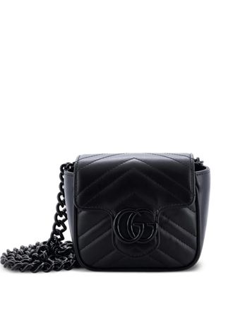 Gucci GG Marmont Flap Matelasse Leather Mini belt bag - Nero