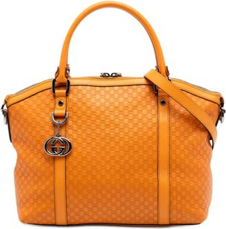 Gucci Pre-owned Gucci Medium Microssima GG Charm Dome Satchel Ladies 26QIQYBALW1RNX71