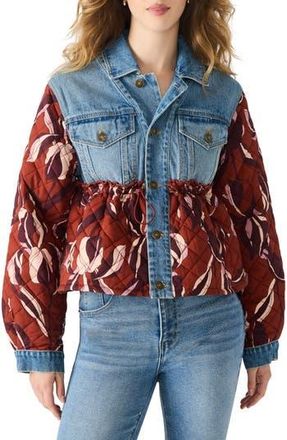 Steve Madden Caddie Quilted Denim Jacket in Forever Blue at Nordstrom Rack, Size X-Small
