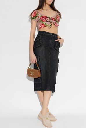 Dolce & Gabbana Denim Skirt, Womens, Black