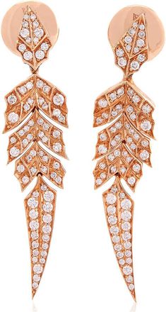 Stephen Webster 18K Rose Gold Diamond Magnipheasant Earrings