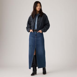 Levi's Column Skirt - Womens - 23 - Medium Wash / Unlimited Indigo